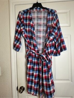 Vera Bradley Plaid Top in Red, Blue & Cream